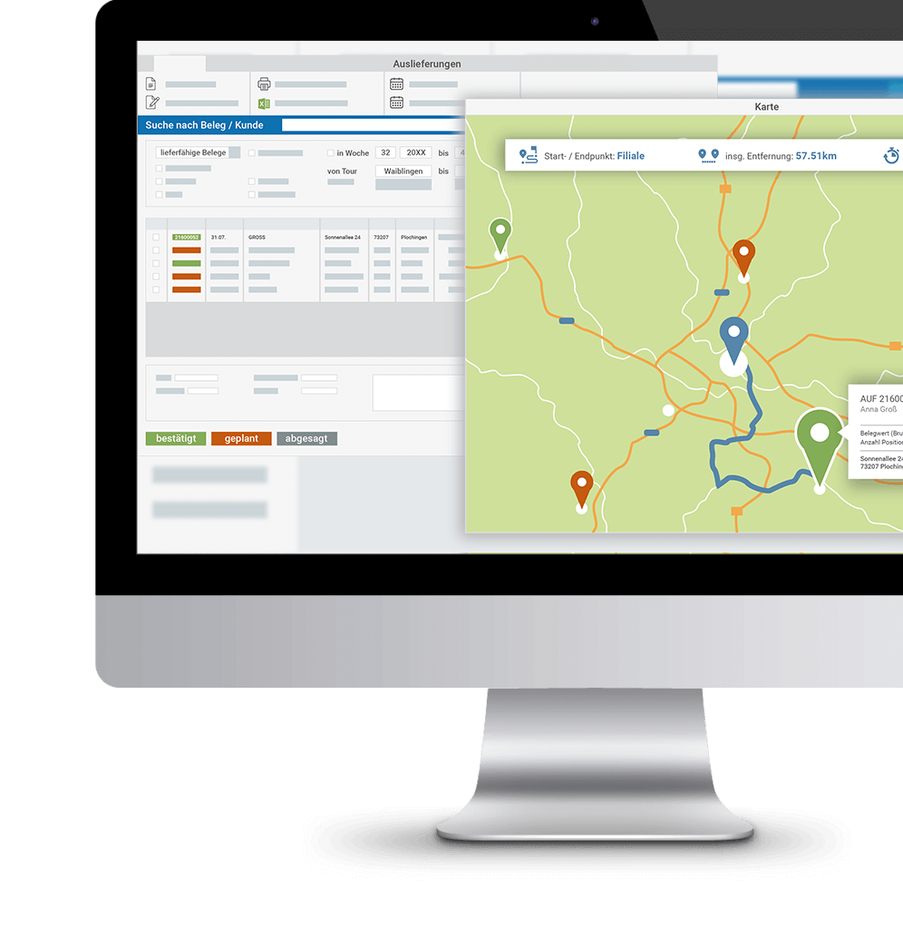 Tourenplanung - Logistik marahplus ERP + Warenwirtschaft – Sauter + Held Software